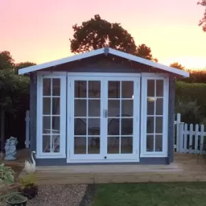 image of Shire Epping 3.2m x 2.4m Log Cabin Summerhouse (28mm)