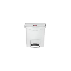 Image of Rubbermaid SLIM JIM waste collector with pedal, capacity 15 l, WxHxD 230 x 399 x 377 mm, white