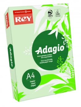Image of Rey Adagio A4 Paper 80gsm Green RM500