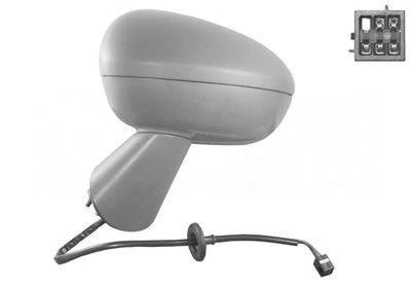 Image of VAN WEZEL 3860817 Wing mirror * HAGUS * Left, Heatable, primed Outside Mirror (50)