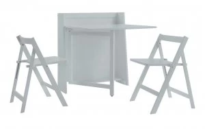 image of Julian Bowen Helsinki Compact Folding Table & 2 Chairs -Grey