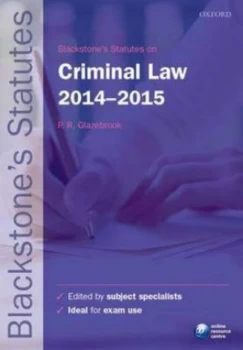 Image of Blackstones Statutes on Criminal Law 2014-2015 by Peter Glazebrook Paperback