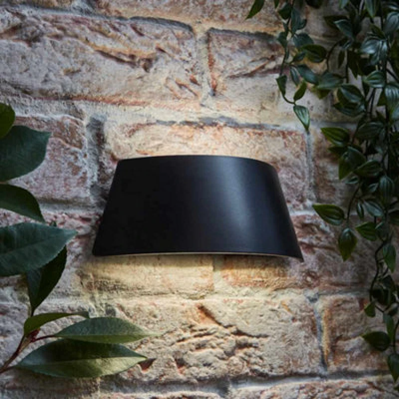 Image of ValueLights ValueLights John Curved Matte Black Downlight IP65 LED Outdoor Wall Light Black One Size Unisex 5016529274520