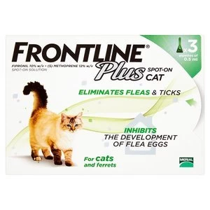 Image of Frontline Plus Flea and Tick Treatment 3S