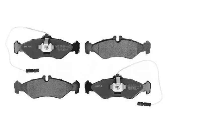 Image of MEYLE 025 216 2117 Brake pad set Rear Axle, with integrated wear sensor, Original Quality, with anti-squeak plate Brake Pad Set,disc brake (402)