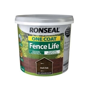 image of Ronseal One Coat Fence Forest Green 5 Litre