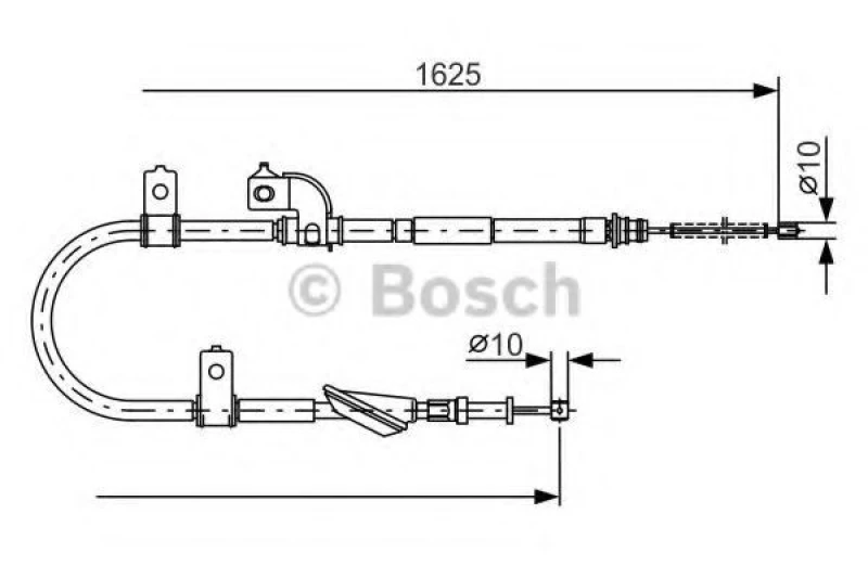 Image of Handbrake cable Bosch 1 987 482 081