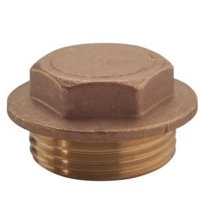 Image of Plumbsure Brass Flanged male plug Dia19mm