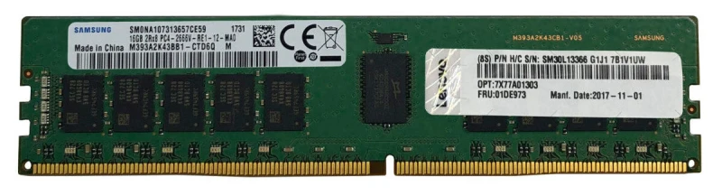Image of Lenovo 4X77A08632 memory module 16GB 1 x 16GB DDR4 288-pin DIMM 4X77A08632