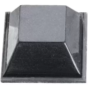 Image of 3M SJ 5018 Foot self-adhesive, square Black (L x W x H) 12.7 x 12.7 x 5.8mm