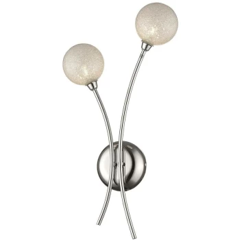 Image of Spring Lighting - 2 Light Indoor Glass Wall Light Chrome, G9