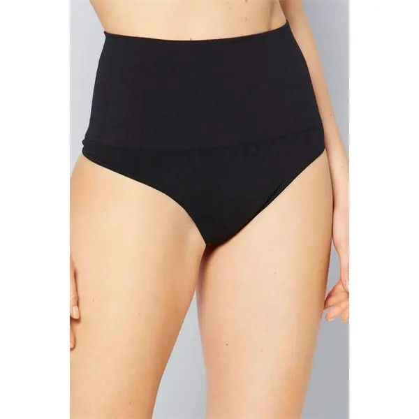 Image of Studio Control High Waist Shapwear Thong - Black 3XL