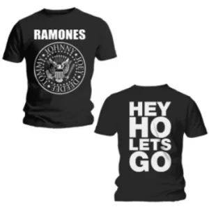 Image of Ramones Hey Ho Lets Go Back Print Black T Shirt: Large