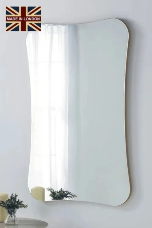 Image of Yearn Mirrors Barnsbury Frameless Gold Organic Mirror 90x60cm Gold