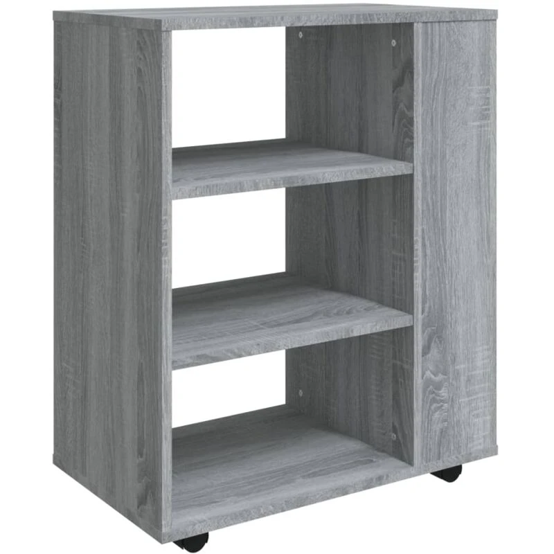Image of VIDAXL Rolling Cabinet Grey Sonoma 60x35x75cm Engineered Wood Vidaxl 8720286956441