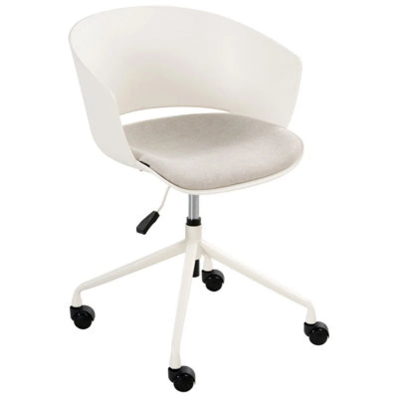 Image of Beliani Office Chair Gleeful Fabric Off-White