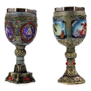 Image of Decorative Coloured Dragon Fantasy Goblet (1 Random Supplied)
