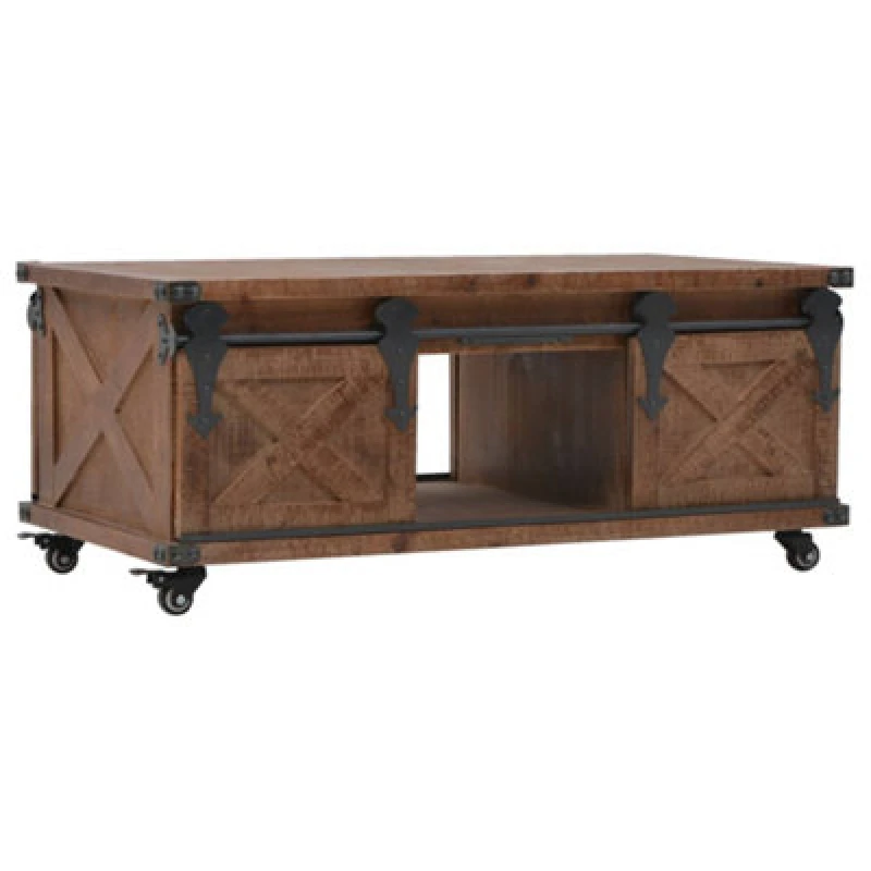 Image of VIDAXL Coffee Table Solid Fir Wood 91x51x38cm Brown vidaXL 246119