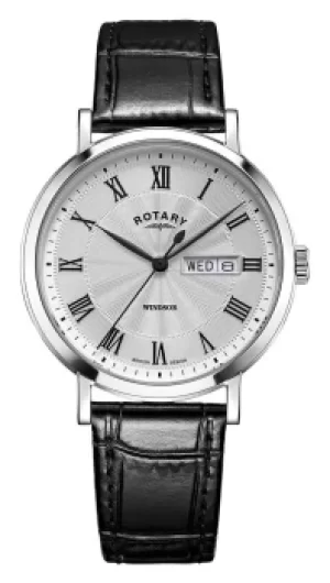 Image of Rotary LS05420/01 Womens Windsor Black Leather Strap Watch