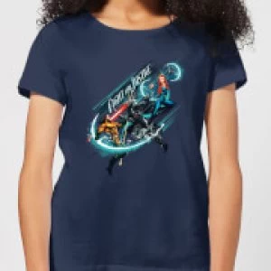 image of Aquaman Fight for Justice Womens T-Shirt - Navy - S