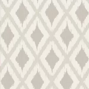 Image of Fresco Ikat Natural Wallpaper