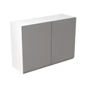 Image of KitchenKIT J-Pull Handleless 100cm Wall Unit - Gloss Dust Grey