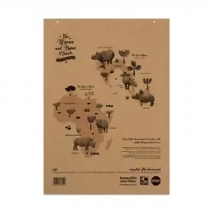 image of RHINO Recycled A1 Flip Chart Pad 40 Leaf 20mm Squared with Plain