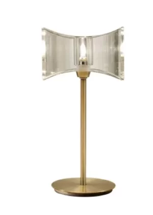 image of Kromo Table Lamp 1 Light G9 Sraight Frame, Antique Brass