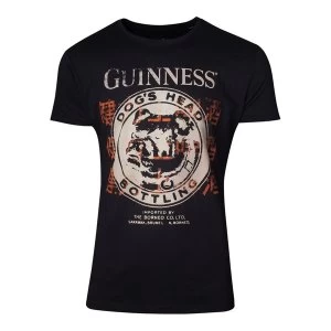 Image of Guinness - Dog'S Head Bottling Mens Large T-Shirt - Black
