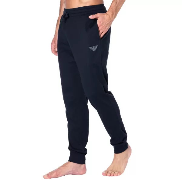 Image of Emporio Armani Rubber Pixel Logo Pants - Navy M