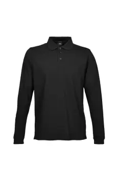 image of Luxury Stretch Long Sleeve Polo Shirt