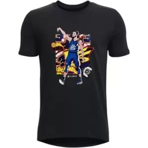 image of Under Armour Armour Curry Animated Short Sleeve T-Shirt Junior Boys - Black