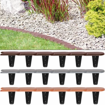 Image of Lawn Edge Garden Boarder Palisade Fence Border Edging terrakotta / 7,6m (de)