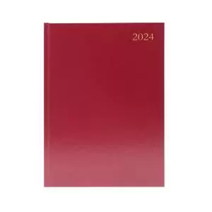 image of Desk Diary DPP Appt A5 Burgundy 2024 KFA51ABG24 KFA51ABG24