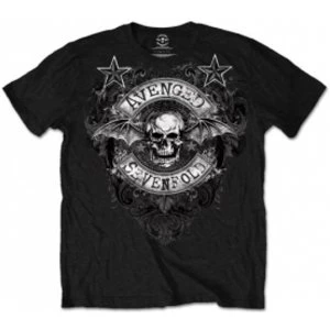 Image of Avenged Sevenfold Stars Flourish Mens Black T Shirt: XX-Large