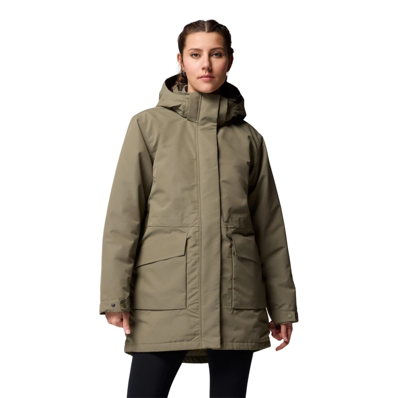 Image of Columbia Womens Pulask Waterproof Insulated Parka Green female 16 (XL)