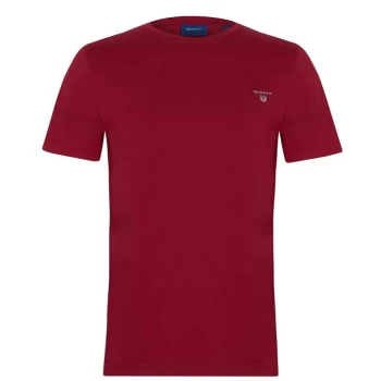 Image of Gant Crew Logo T Shirt - Red