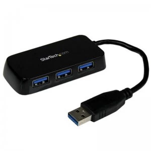 image of StarTech Portable 4 Port SuperSpeed Mini USB 3.0 Hub