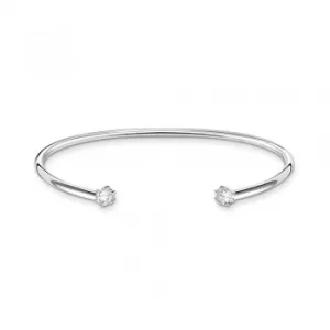 Image of THOMAS SABO Silver Six Claw Cubic Zirconia Bangle AR104-051-14