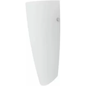 Image of Wall Light Colour Satin Nickel Shade White Glass Opal Matt Bulb E27 1x60W