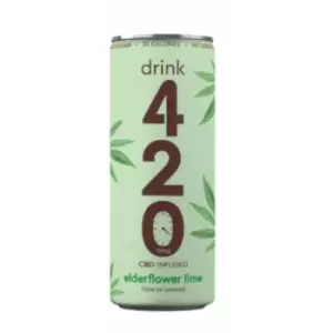 Image of Drink 420 CBD Infused Elderflower & Lime - 250ml x 12 - 96683