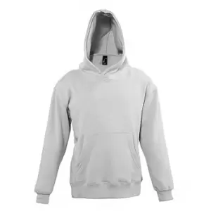 image of SOLS Childrens/Kids Slam Hooded Sweatshirt (10 Years) (Grey Marl)