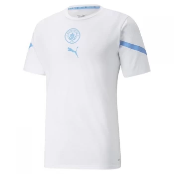 Puma Manchester City Pre Match Shirt 2021 2022 Mens - White/Blue