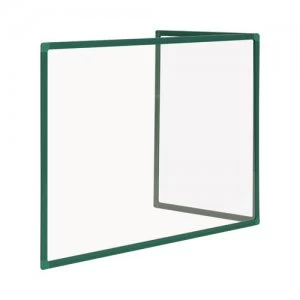 Image of Bi-Office Duo Glass Board 900mm 1200x900 Green Alu Frm