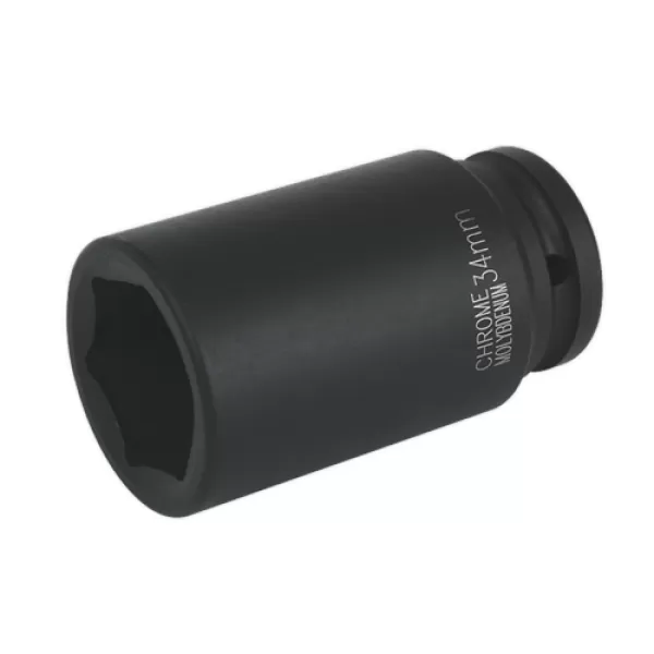 image of Genuine SEALEY IS3434D Impact Socket 34mm Deep 3/4Sq Drive