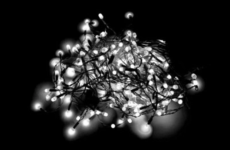 Image of Shatchi 500 Leds Cool White Compact Leds Green Cable With 8 Effects Multifunction Auto Memory Indoor/outdoor Christmas Home Decorations