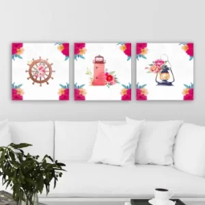 Image of P653824930 Multicolor Decorative Canvas Painting (3 Pieces)