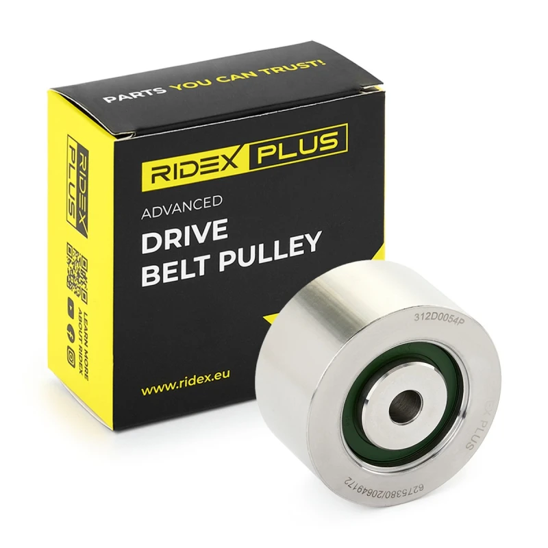 Image of RIDEX PLUS Deflection / guide pulley, V-ribbed belt RIDEX PLUS 312D0054P