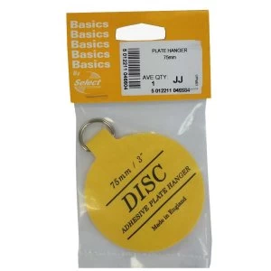 Image of Select Hardware Disc Plate Hanger 75mm 1 Pack