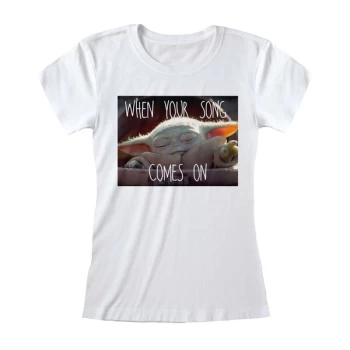 Image of Mandalorian - Song Comes On Womens XX-Large T-Shirt - White